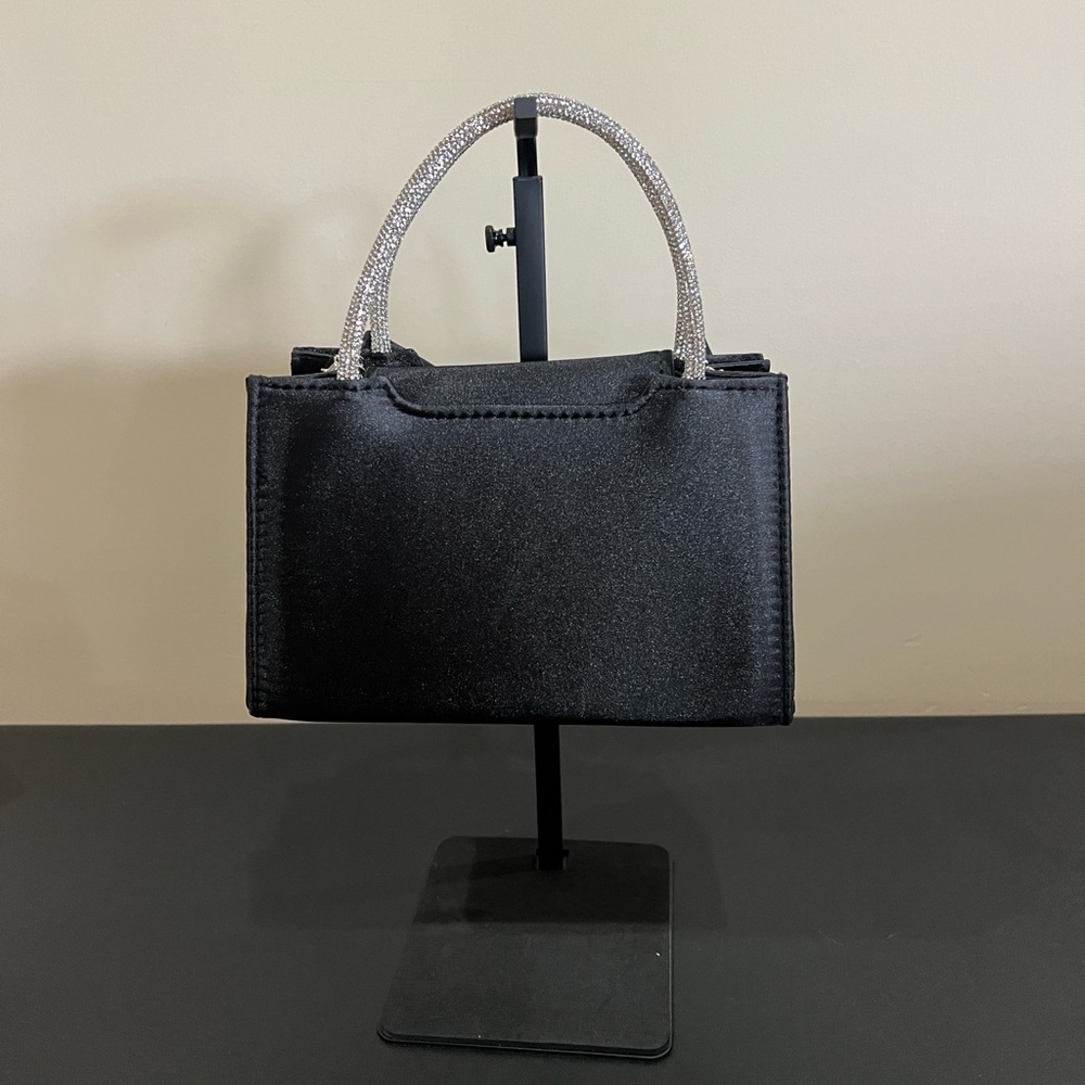 House Of Harlow | Black Mini Bag w/ Removable Crossbody & Rhinestone Handles 🖤💎 - Picture 5 of 12